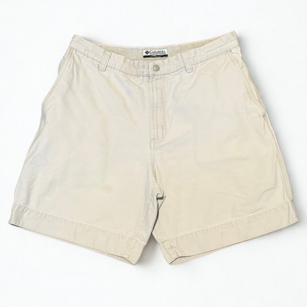 Columbia Men’s 7" Inseam Cotton Cargo Shorts - Tan Khaki - Size 34 - Picture 1 of 15